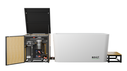 RevX Acrylic X Tub Cold Plunge with LUX High Performance Chiller and Filtration System
