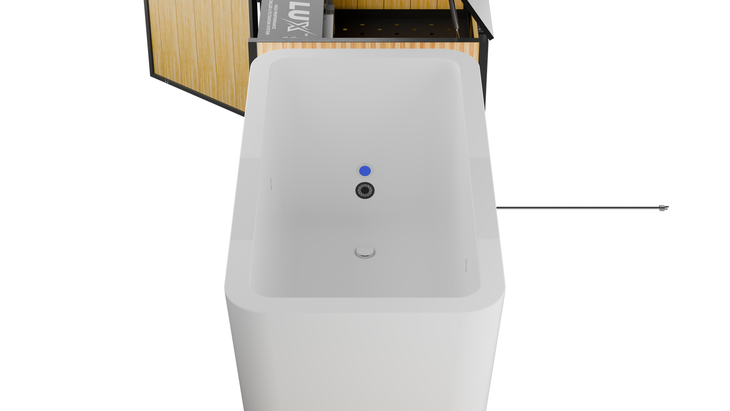 RevX Acrylic X Tub Cold Plunge with LUX High Performance Chiller and Filtration System
